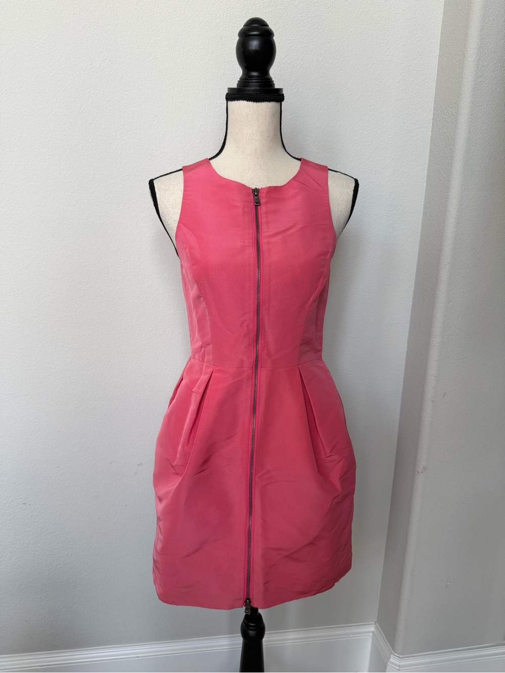 tibi Pink Mini Zip Front Dress